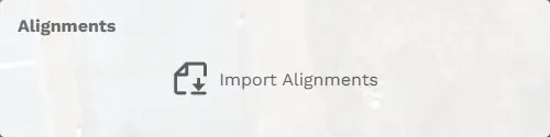 Empty Alignments dropdown menu