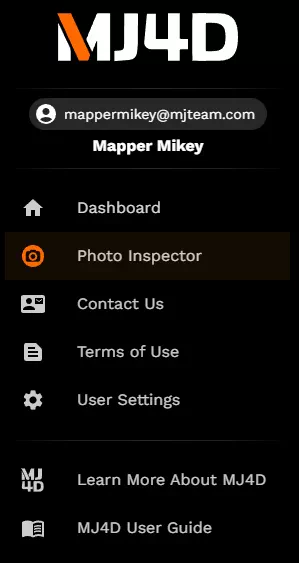 Photo Inspector Dashboard navbar button shown on home screen Photo Inspector Navbar Icon