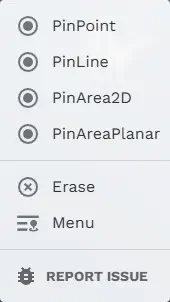 PinPoint dropdown menu