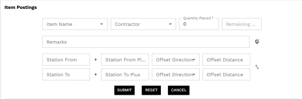 appia add Item Posting form