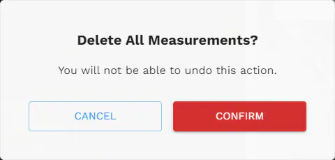 Clear All Measurements Confirmation Window