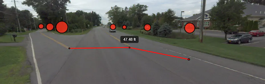 Distance Measuring in Pano Pane