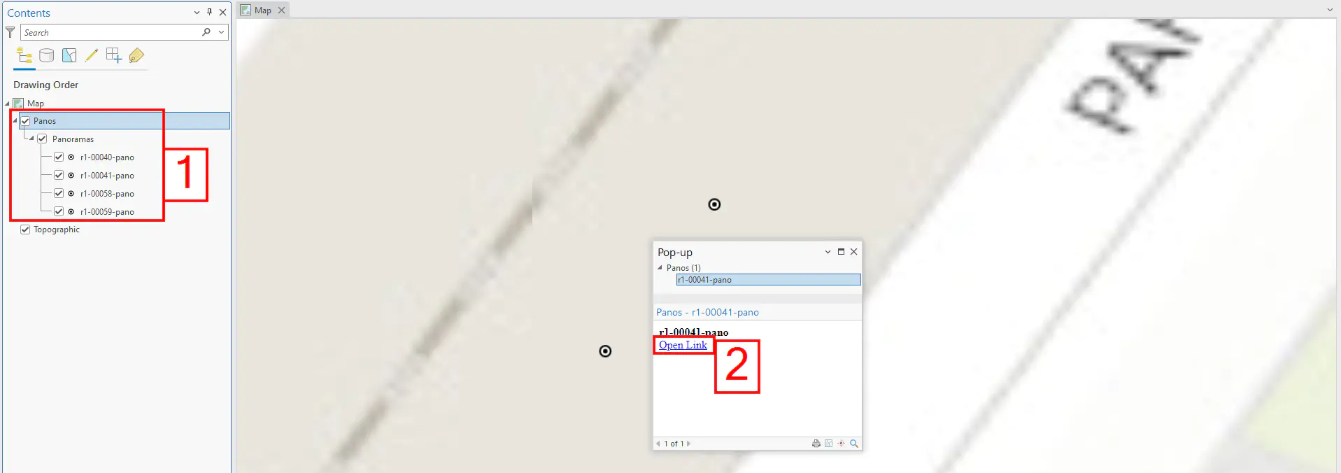 View and open MJ4D panoramic photo locations in ArcGIS Pro